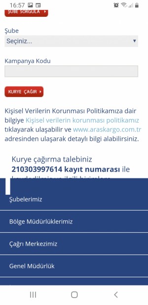 Aras Kargo 03.03.2021 Sorumsuzluk