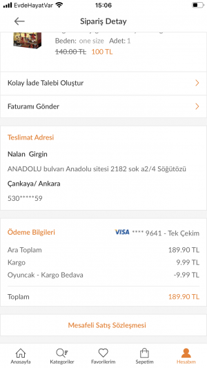 Trendyol Yanlış Adres