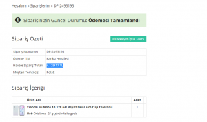 İstanbul Bilişim 08.05.2020 Tarihli Siparişim Hakkında