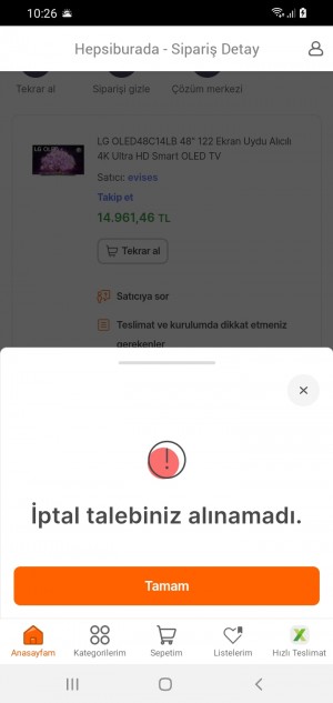 Hepsiburada 1 Aylık Spor Paketi İle İptal Oyunu..!