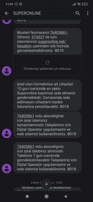 Turkcell Superonline 10 Gün Kullanamadığım İnternete 365 Tl Fatura Gönderdiler