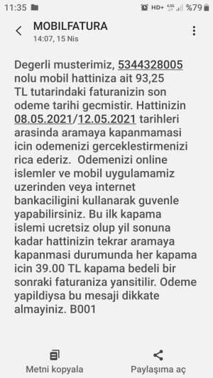 Telekomat Haberleşme 11840'dan Şikayetçiyim