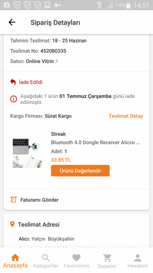 Trendyol 2 Adet Ürün İade Ettim 1 Adetin Ücretini İade Etmediler