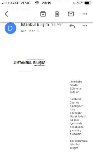 İstanbul Bilişim Ücret İadesi Hala Yapılmadı