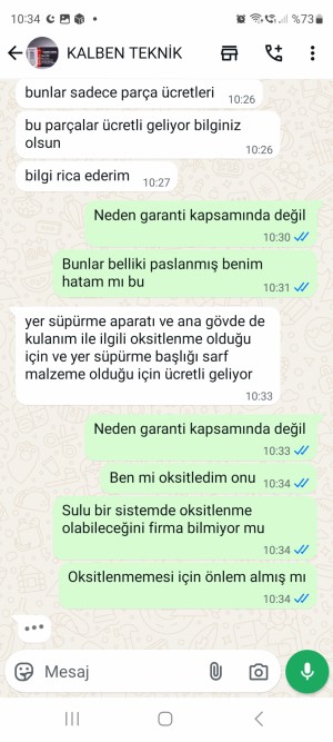 6 Ayda Oksitlenen Dik Süpürge