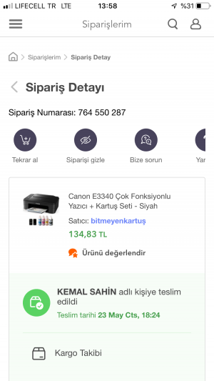 Hepsiburada Eksik Ürün