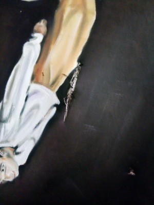 Mng Kargo 70x100 Yağlı Boya Tablom Darbe Yemiş Ve Yırtılmış