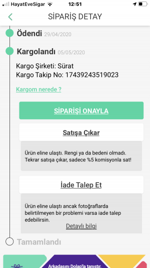 Sürat Kargo'daki Kargom Gelmedi