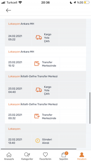 Trendyol 8617*** Teslimat Numaralı Ürün Adres Değişikliği!