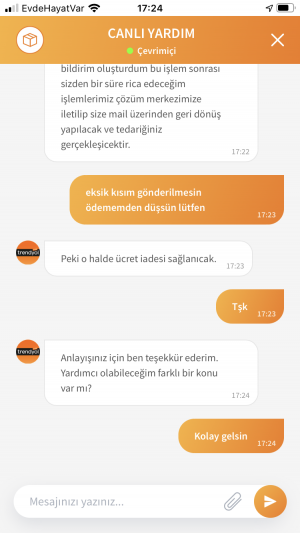 Trendyol Hizmet Sonrası Problem Çözümü
