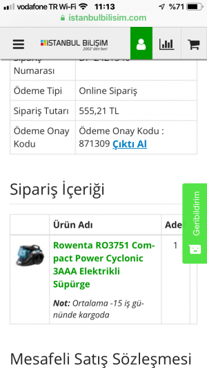 İstanbul Bilişim Ürün Teslimatı Yapılmadı