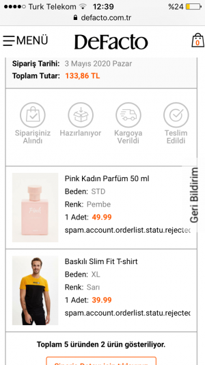 Defacto 1 Haftadır Tedarik Sürecinde