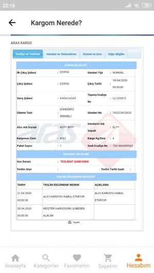 Aras Kargo Sorumsuz İlgisiz Firma