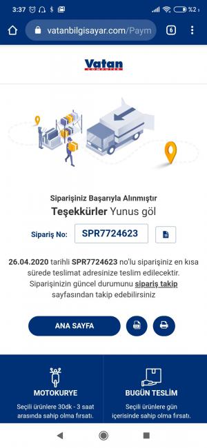 Vatan Bilgisayar 26 Nisan'dan Beri Alamadığım Bilgisayar