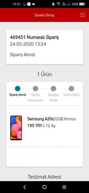 Vodafone Online Mağazadan Yapılan Alışveriş