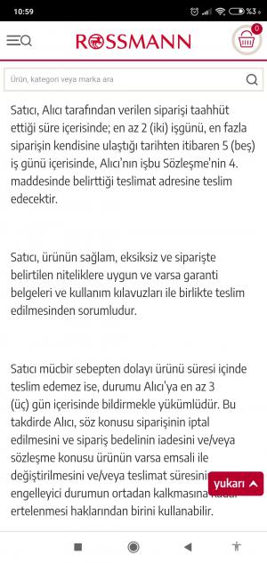 Rossmann Mesafeli Satış Sözleşme İhlali