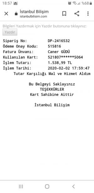 İstanbul Bilişim 2 Aydan Fazladır İade Yapmıyorlar Milleti *** Kullanıyorlar