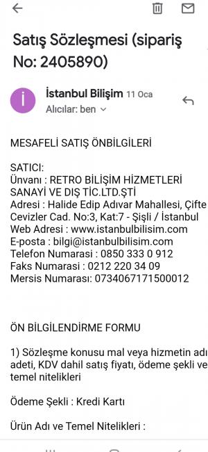 İstanbul Bilişim İptal Ücret İadesi Yapılmadı