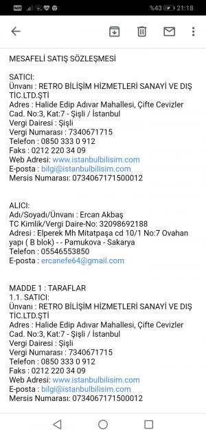 İstanbul Bilişim'de Olmayan Ürün Satıyorlar Şikayetçiyim Paramı İstiyorum