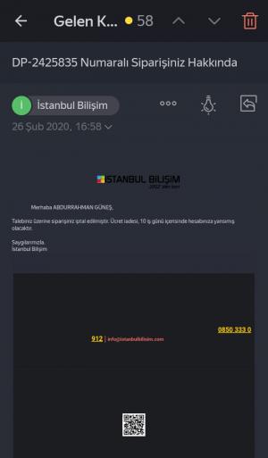 İstanbul Bilişim Para İadesi 10 İş Gününü Geçti