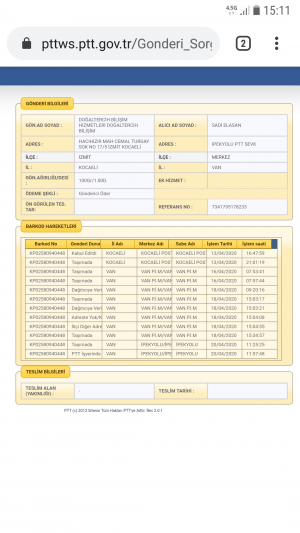 Ptt Kargo'da Kargom 1 Ay Oldu Teslim Edilmedi, Muhatap Bulamıyorum.