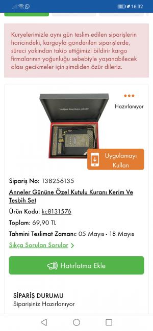 Çiçek Sepeti Ürün Belirtilen Tarihte Teslim Edilmedi.