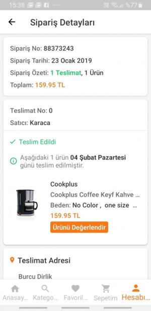 Trendyol Makine Kahvesi Aldım. Garanti Süresi İçinde 2 Aydır Uğraşıyorum.