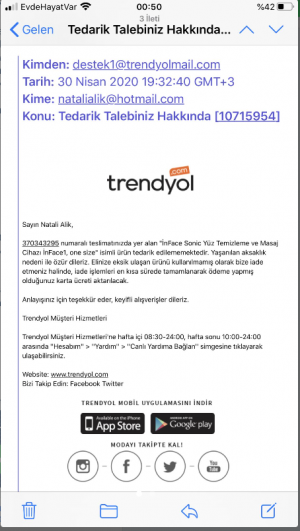 Trendyol Şarj Aletini Göndermedi. Para İadesi Yapmadı