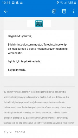 A101 Market İade Rezilliği