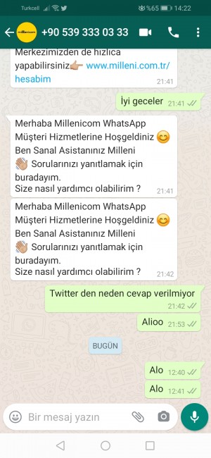 Millenicom Abonelik Hizmeti Vermeden Fatura Gönder Modemi Fişe Tak Sonra Kurulum Ücreti Talep Et