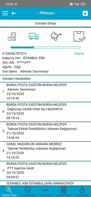 Ptt Kargo Adres Tanınmıyor