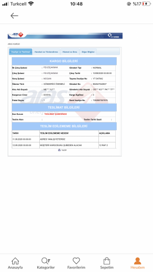 Aras Kargo Adresi Doğru Yazdığım Halde Yanlış Kargo Takipte Teslim Edilememe Nedeni Adres Yanlış Notu Yazıyordu