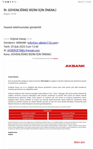 Akbank Cuma Gününden Beri Aramasını Bekliyoruz