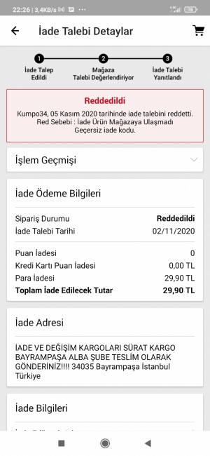 N11 Aldığım Ürün Açık Kargoyla Geldi