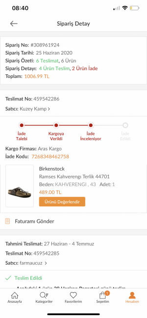 Trendyol Aldığım Ürün İlk Ayda Yırtıldı
