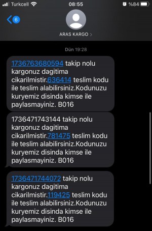 Aras Kargo 5 Ayri Kargomu Getirmedi