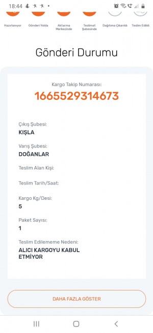 Aras Kargo Bornova-doğanlar Şube Adresinizde Yoktunuz Denilerek Geri Gönderilen Kargolar