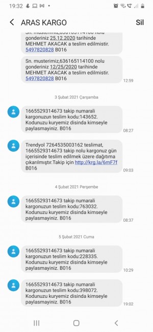 Aras Kargo Bornova-doğanlar Şube Adresinizde Yoktunuz Denilerek Geri Gönderilen Kargolar