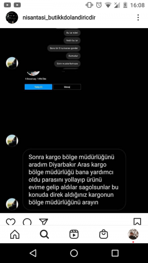 Aras Kargo Instagram Sitenin Bildiği Halde Kargolarını Getiriyor