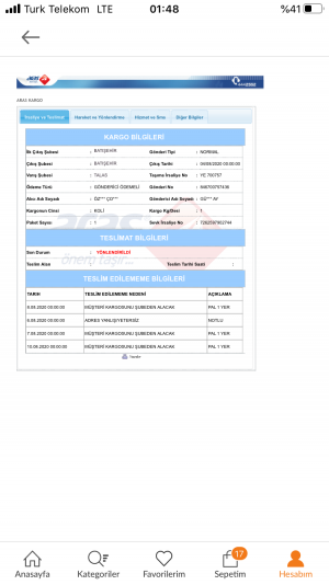 Aras Kargo Şube Çalışanının Tavrı Terslemesi