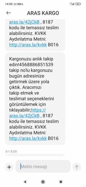 Aras Kargo Teslim Etmediği Halde Edildi Yazmış