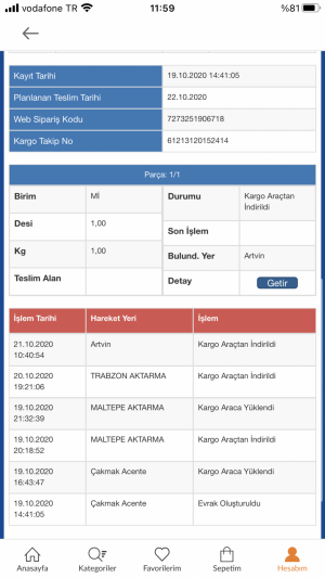 Sürat Kargo Artvin Şubeniz Telefonlara Bakmıyor
