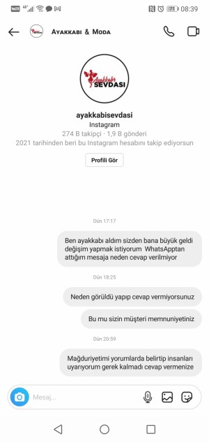 Ayakkabisevdasi Sayfası Kötü