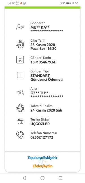 Yurtiçi Kargo Aydın / Üçgözler