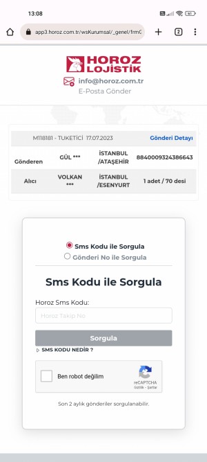 Horoz Lojistik Aynı Şehir 3 Gündür Teslimat Yok