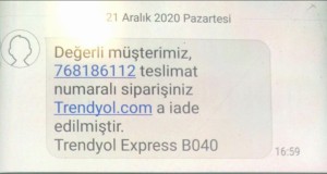 Trendyol Benim Adıma Ürünün İptal Edilmesi