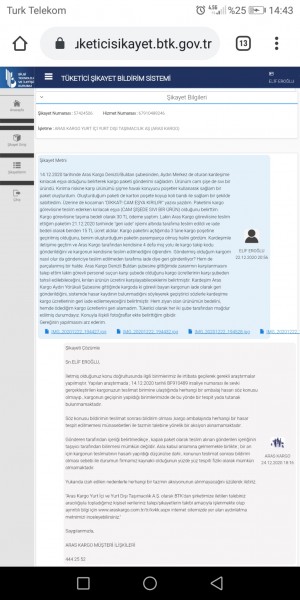 Aras Kargo Bilgilendirme Yapılmadan Ve Ürünüm Hasara Uğrayarak Geri İade