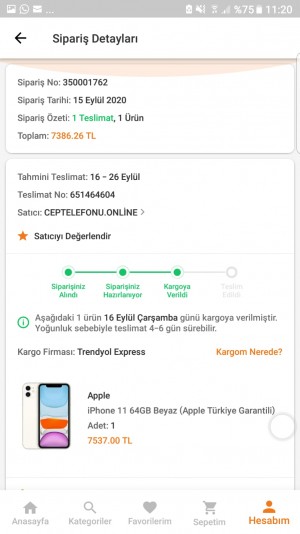 Trendyol Bir Türlü Gelmeyen Ürün
