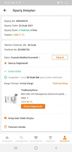 Trendyol Bozuk Çalışmayan Cihaz