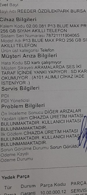 A101 Market Bozuk Çıkan Telefonu İade Edememek